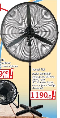 Sanayi Tipi Ayaklı Vantilatör 280 W image