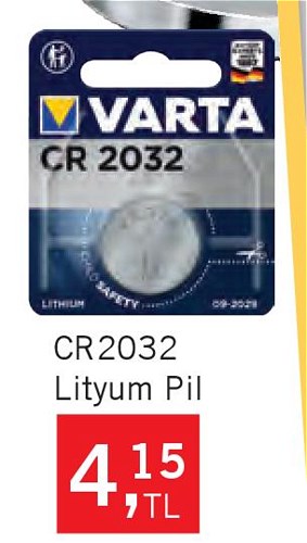 Varta CR2032 Lityum Pil image