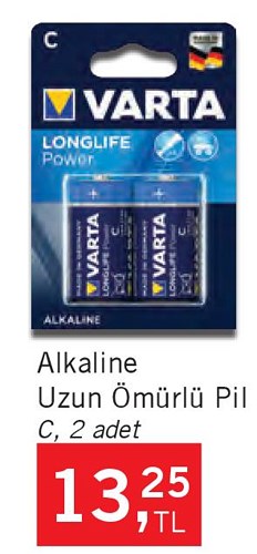 Varta Alkalin Uzun Ömürlü Pil C 2 Adet image