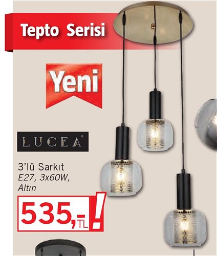 Lucea Tepto Serisi 3'lü Sarkıt 3x60 W image