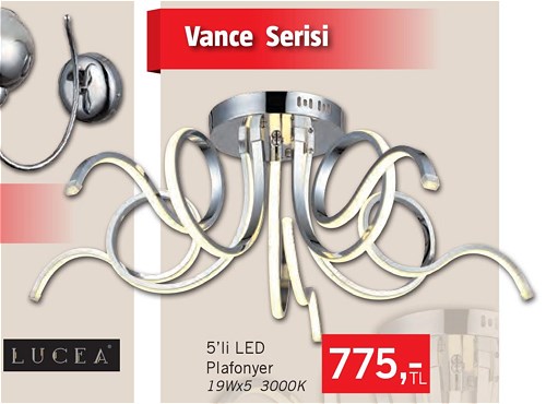 Lucea Vance Serisi 5'li Led Plafonyer 19 Wx5 image