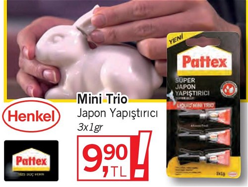 Pattex Mini Trio Japon Yapıştırıcı 3x1 gr image