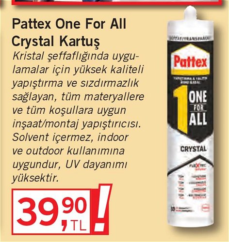 Pattex One For All Crystal Kartuş  image