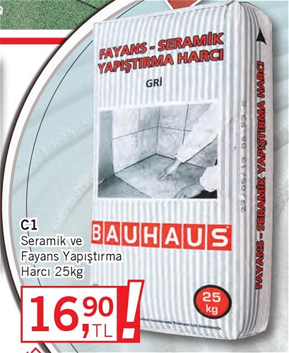 C1 Seramik ve Fayans Yapıştırma Harcı 25 kg image