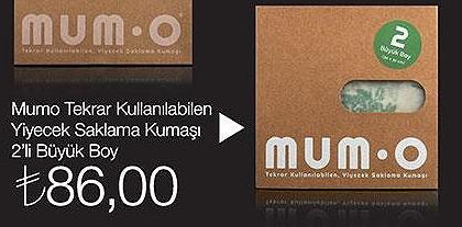 Mumo Tekrar Kullanilabileni Yiyecek Saklama Kumaş 2'i Büyük Boy image