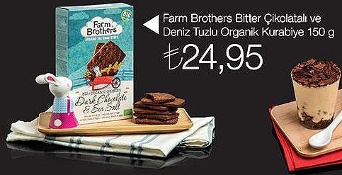 Farm Brothers Bitter Çikolatalı Ve Deniz Tuzlu Organik Kurabiye 150 G image