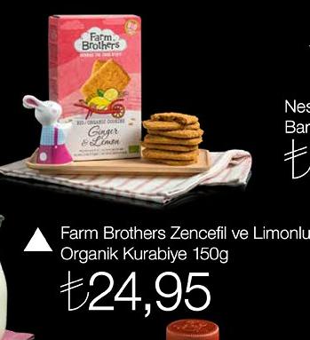 Farm Brothers Zencefil Ve Limonlu Organik Kurabiye 150g image