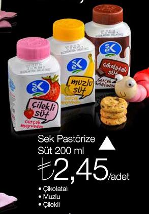 Sek Pastörize Süt 200 Ml image