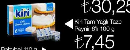 Kiri Tam Yağlı Taze Peynir 6lı 100gr image