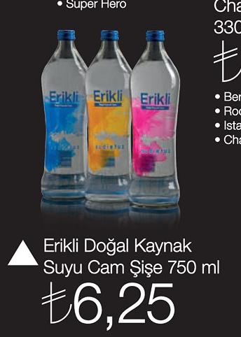 Erikli Doğal Kaynak Suyu Cam Şişe 750 Ml image
