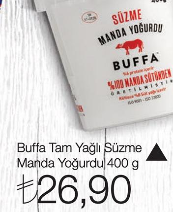 Buffa Tam Yağlı Süzme Manda Yoğurdu 400 G image