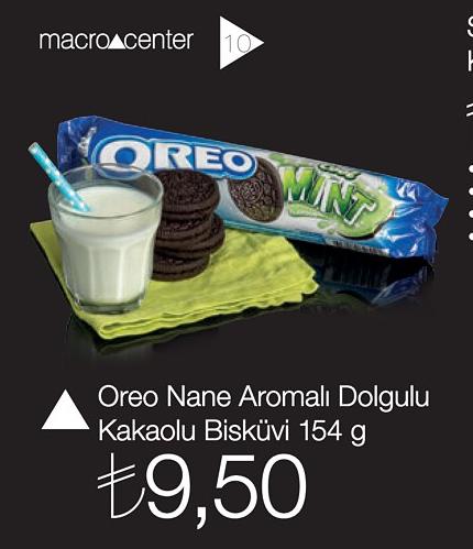 Oreo Nane Aromalı Dolgulu Kakaolu Bisküvi 154 G image