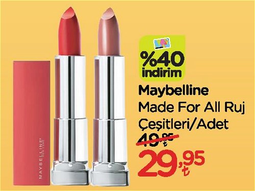 Maybelline Made For All Ruj Çeşitleri/Adet image