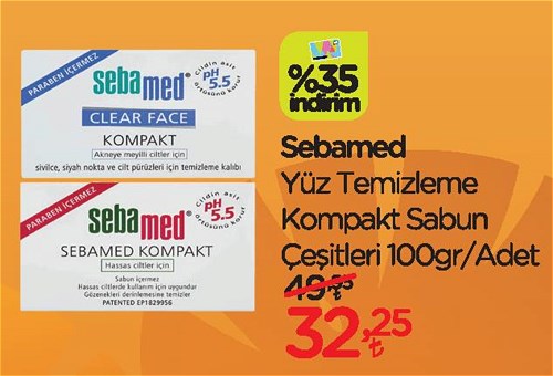 Sebamed Yüz Temizleme Kompakt Sabun Çeşitleri 100 gr image