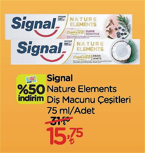 Signal Nature Elements Diş Macunu Çeşitleri 75 ml image