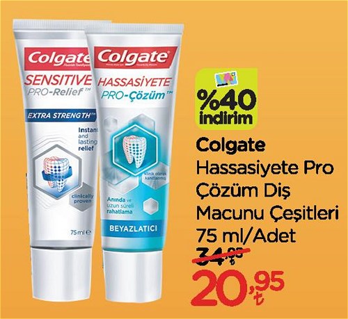 Colgate Hassasiyete Pro Çözüm Diş Macunu Çeşitleri 75 ml image