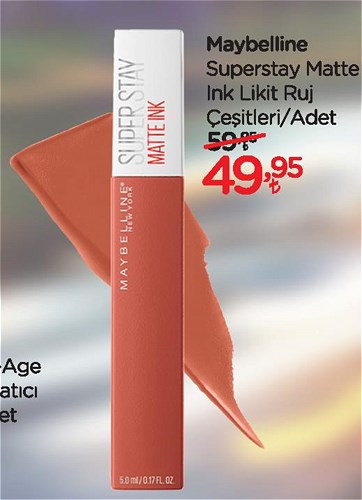 Maybelline Superstay Matte Ink Likit ruj Çeşitleri/Adet image