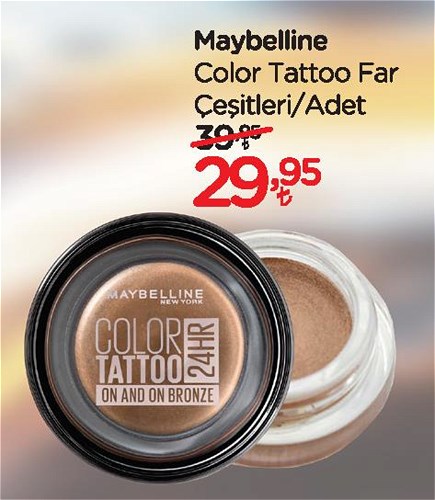 Maybelline Color Tattoo Far Çeşitleri/Adedi image