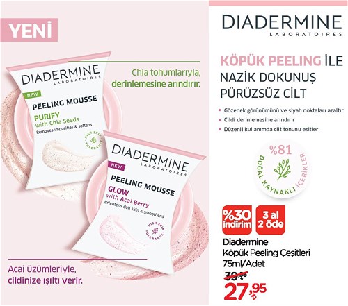 Diadermine Köpük Peeling Çeşitleri 75 ml image