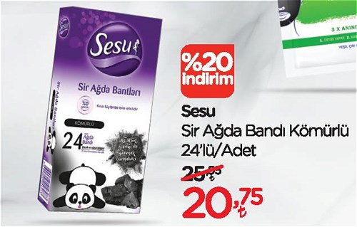 Sesu Sir Ağda Bandı Kömürlü 24'lü image