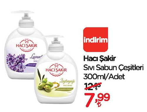 Hacı Şakir Sıvı Sabun Çeşitleri 300 ml image