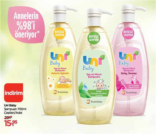 Uni Baby Şampuan 700 ml Çeşitleri image