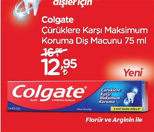 Colgate Çürüklere Karşı Maksimum Koruma Diş Macunu 75 ml image