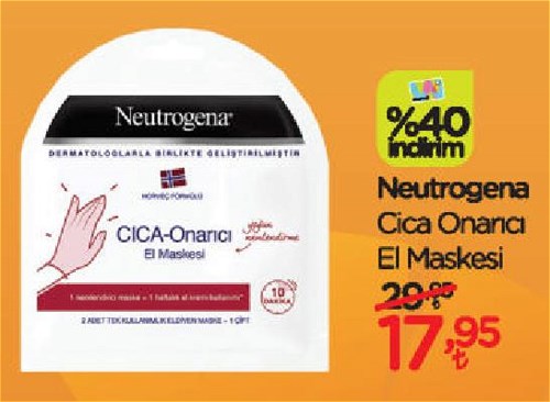 Neutrogena Cica Onarıcı El Maskesi image