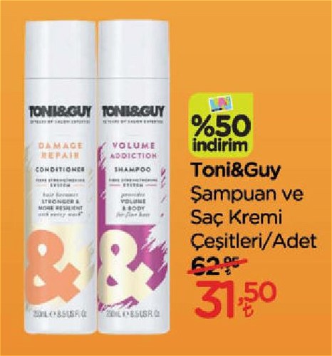 Toni&Guy Şampuan ve Saç Kremi Çeşitleri/Adet image