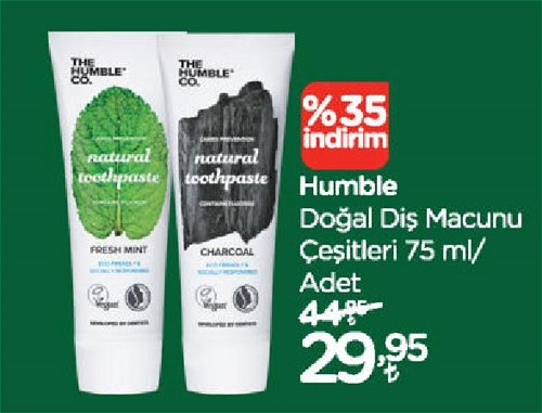 Humble Doğal Diş Macunu Çeşitleri 75 ml image