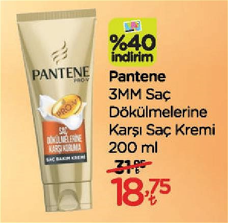Pantene 3MM Saç Dökülmelerine Karşı Saç Kremi 200 ml image