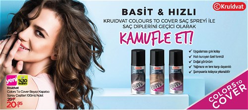 Kruidvat Colors To Cover Beyaz Kapatıcı Sprey Çeşitleri 100 ml image