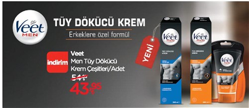 Veet Men Tüy Dökücü Krem Çeşitleri/Adet image