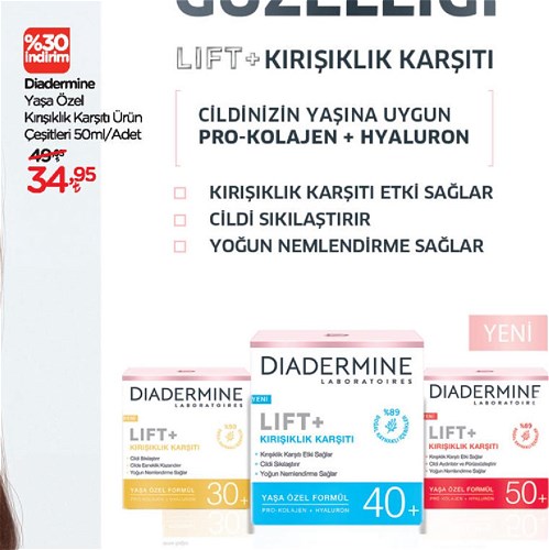 Diadermine Yaşa Özel Kırışıklık Karşıtı Ürün Çeşitleri 50 ml image