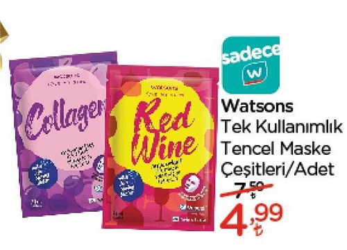 Watsons Tek Kullanımlık Tencel Maske Çeşitleri/Adet image