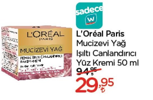 L'oreal Paris Mucizevi Yağ Işıltı Canlandırıcı Yüz Kremi 50 ml image