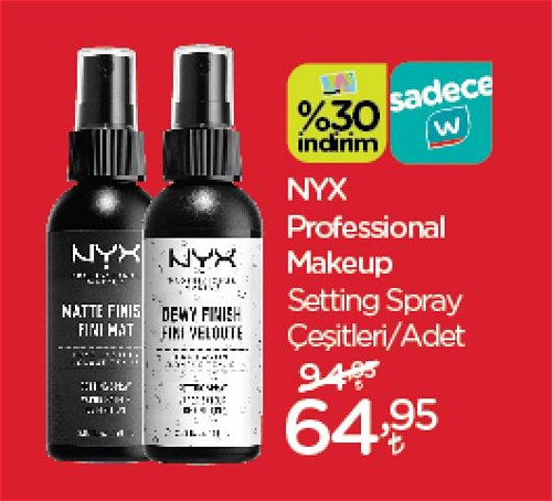 Nyx Professional Makeup Setting Spray Çeşitleriadet İndirimde Market 6464