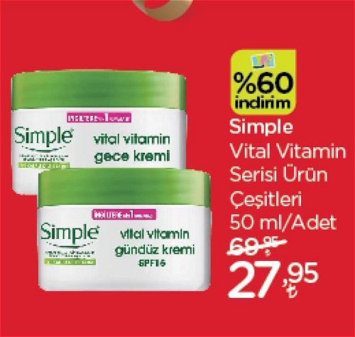 Simple Vital Vitamin Serisi Ürün Çeşitleri 50 ml image