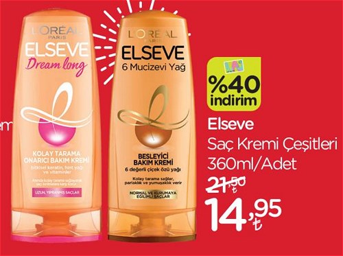 Elseve Saç Kremi Çeşitleri 360ml image