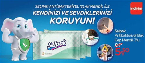 Selpak Antibakteriyel Islak Cep Mendili 3'lü image