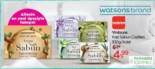 Watsons Katı Sabun Çeşitleri 100 g image