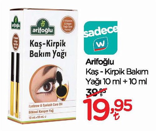 Arifoğlu Kaş/Kirpik Bakım Yağı 10 ml + 10 ml image