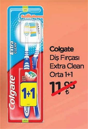 Colgate Diş Fırçası Extra Clean Orta 1+1 image