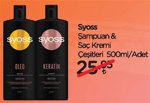 Syoss Şampuan&Saç Kremi Çeşitleri 500 ml image