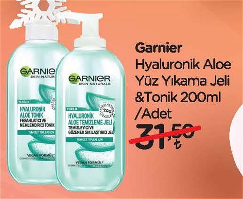 Garnier Hyaluronik Aloe Yüz Yıkama Jeli&Tonik 200 ml image