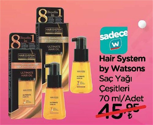 Hair System by Watsons Saç Yağı Çeşitleri 70 ml image