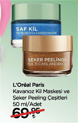 Loreal Paris Kavanoz Kil Maskesi ve Şeker Peelingi Çeşitleri 50 ml image