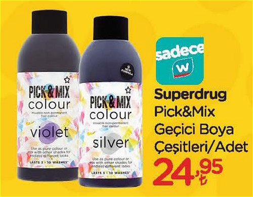 Superdrug Pick&Mix Geçici Boya Çeşitleri/Adet image