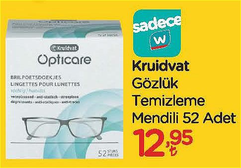 Kruidvat Gözlük Temizleme Mendili 52 Adet image