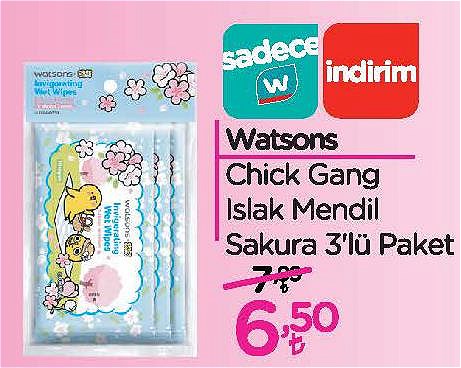 Watsons Chick Gang Islak Mendil Sakura 3'lü Paket image